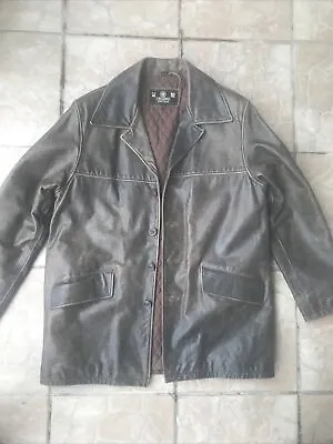 J Riggins Brown Men Leather Coat  Size  M • $45