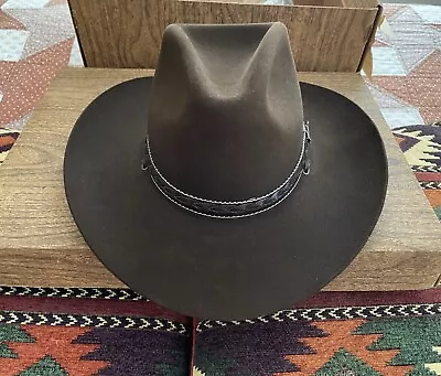 Vtg Stetson “billy Kidd” Cowboy Hat Slalom Style (western) Choc. Felt 7 1/8  • $125