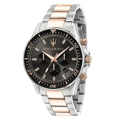 Maserati Sfida 44mm Two-Tone Steel Black Dial Quartz Mens Watch R8873640002  • $249