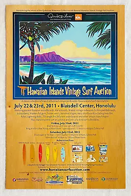 Surf Poster-Hawaiian Islands Vintage Surf Auction- 2011 • $25