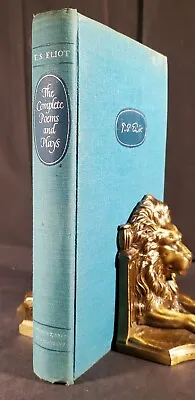 T. S. Eliot THE COMPLETE POEMS AND PLAYS 1st Edition 1st Printing Hardcover 1952 • $23.99