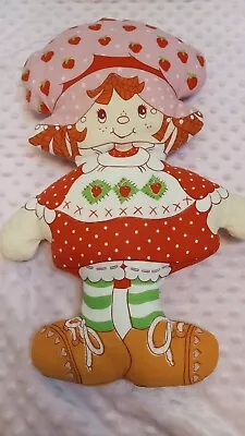 Vintage 1980s Handmade Strawberry Shortcake Pillow Plush Doll 17  READ DES!! • $12