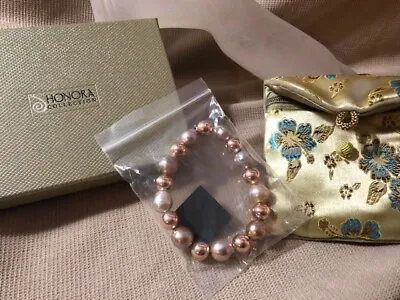 Honora Italy Bronze And Ming Pearl Bracelet With Hidden Magnetic Clasp NEW RARE • $199