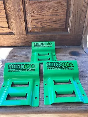 3 Count Rhino USA Wheel Chocks Metal Green For Tie Down Kit Replacement Parts • $34.99