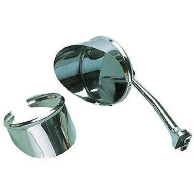 Peep Mirror Visor Stainless Steel Finish   Fits 4 Inch Peep Mirror   2pc • $35.99