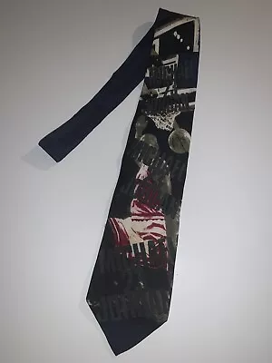 VTG Michael Jordan #23 Chicago Bulls 100% Silk Neck Tie Bugatchi Uomo Collection • $12