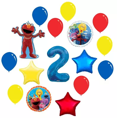 Elmo Sesame Street  2nd Birthday Party 16 Piece Supplies Balloon Decorations • $24.25