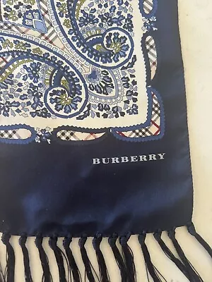 Burberry Oblong Silk Scarf Womens Vintage. New W/o Tags. Free Shipping! • $49