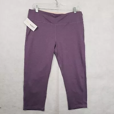 Marika Sport Cropped Leggings Womens Large (12-14) Purple Phlox SpaceDye New NWT • $6.99