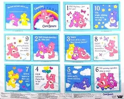 Care Bears Fabric Book Cut & Sew Panel Vintage VIP Cranston Uncut And Unused NOS • $12.99