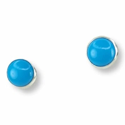 $27.99 • Buy Teeny Tiny Little Turquoise Sterling Silver Stud Post Earrings