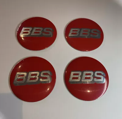 BBS Wheel Centre Caps Red & Silver 56mm Stickers/Emblems Cap • $32