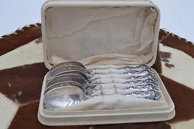 1835 R WALLACE FLORAL Spoon A1 SILVERPLATE 6in SET OF 6 SILVERWARE 1909 W/ Box • $40