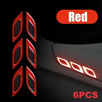 6pcs Car Decal Stickers 3D Reflective Sticker Safety Warning Sticker Accessories • $7.99