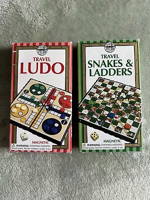 Pocket Travel Games - Ludo And Snakes & Ladders Magnetic Very Good Condition • £3.50