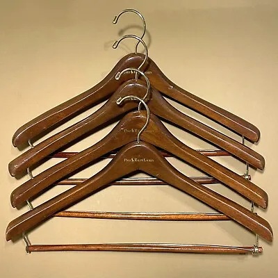 4 Polo Ralph Lauren LOGO Wooden Clothes Hangers Wishbone Suit Pants Jacket ~ 17  • $40