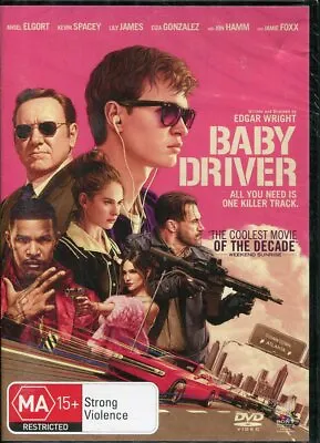 $12 • Buy Baby Driver DVD NEW Region 4 Ansel Elgort Kevin Spacey