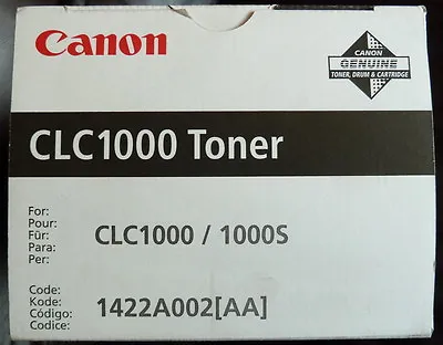 CANON CLC1000 TONER 1422A002 [AA] GENUINE 640g  BLACK TONER For CLC1000 CLC1000S • £16.66