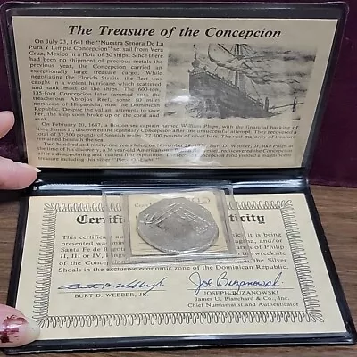 Treasure Of The Concepcion - Mexico 8 Reale Silver Shipwreck Coin W/COA • $395