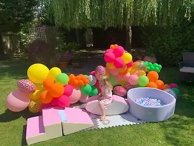 Grey Soft Play Kids Baby Ball Pool Ball Pit With 150 Balls Sensory Nursery Home • £39