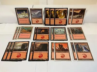 Lot Of  25 MTG Magic The Gathering Red/Mountain Basic Land • $5.09