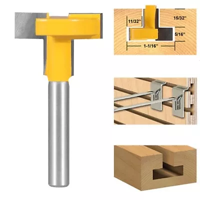 1-1/16  Cutting Diameter T Track And T Slot Router Bit - 1/4  Shank • $16.36