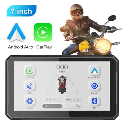 7  Motorcycle Wireless Apple Carplay GPS Navi Portable Waterproof IPX7 Screen- • $298.99