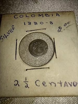 Columbia 1880 2 1/2 Centavos Silver • $8