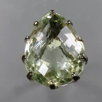 Natural Gemstone 38 Ct+ Green Amethyst Ring 925 Sterling Silver Size 9 /R336386 • $39.99