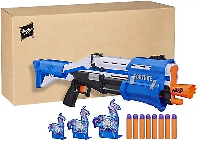 Nerf Fortnite TS-R Blue Mega Blaster With Llama Targets Ages 8+ Toy Gun Pump • $196