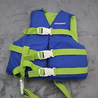 Stearns Life Vest Child Kids Youth Style 05 Model 29-88 Green Blue 30-50 Lb • $15.98