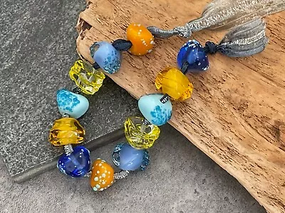 Seaside Glass Beads - Handmade For You By UK Glass Artist Emma Ralph EJR Beads • £44