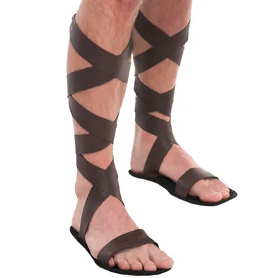 Roman Greek Gladiator Sandals Adult Men Costume Accessory One Size • $9.99