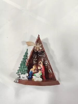 Vintage Miniature Plastic Christmas Nativity Set Made In Hong Kong W/box 103 • $19.99