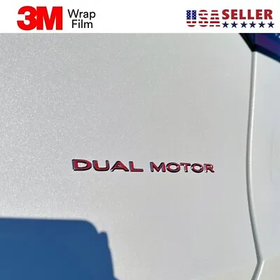 Tesla Model S / X / Y / 3 Dual Motor Emblem Badge Logo 3M Sticker Decal Overlay • $9.99