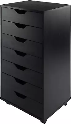 7-Drawer Composite Wood Halifax Cabinet Black (20792) • $146.99