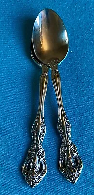 Set Of 2 TWO Oneida MICHELANGELO Teaspoons 6  Stainless Flatware Silverware • $18.95