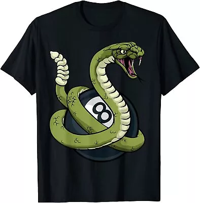 NEW LIMITED Snake Pool 8 Ball Billiards Best Design Great Gift Tee T-Shirt S-3XL • $24.90