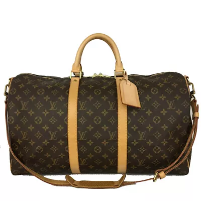 Louis Vuitton Monogram Keepall Bandouliere 50 Boston Travel Hand Bag/9Y2205 • £4.42