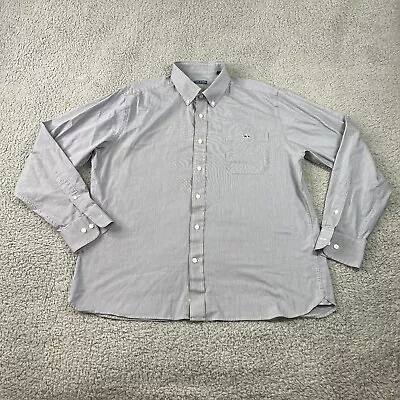 Fish Hippie Shirt Mens XL Button Up Blue Solace Collection Houndstooth Casual • $19.99