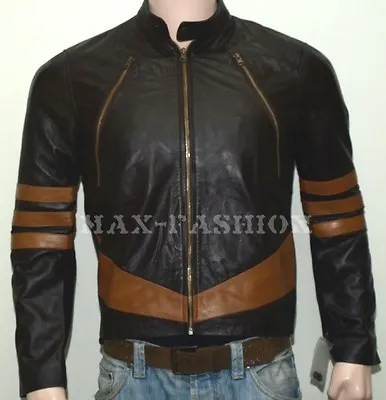 X-Men Wolverine Logans XO Real Leather Jacket Biker Style BNWT • $105.77