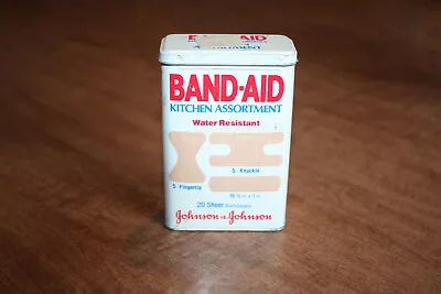 Vintage Band-Aid Kitchen Assortment Empty Metal Tin Johnson & Johnson See Pix!! • $8.99