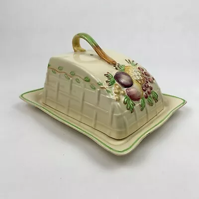 $42.99 • Buy Vintage Royal Staffordshire AJ Wilkinson Fruit Design Cheese Keeper Dish Set