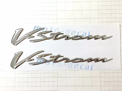 Raised 3D Chrome For Vstrom DL650 / DL1000 Emblem Decal Fairing Sticker Bling • $14.70