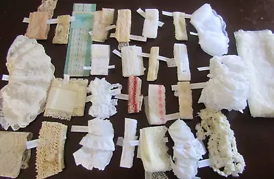 Lot Of 42+Yds Of New-Vtg White/Ivory Lace Trims J.Jurnal-Sewing-Dolls-Craft NEW • $24.99