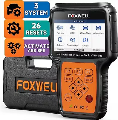 Foxwell NT650 Elite Bidirectional Car OBD2 Scanner Diagnostic Reset Scan Tool • $143.24