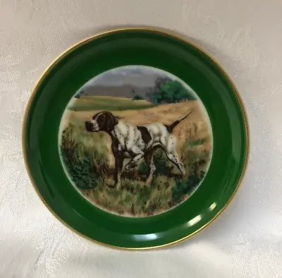 Kaiser W Germany Hunting Dog Pointer Porcelain 4  Mini Plate Coaster Excellent • $5.99