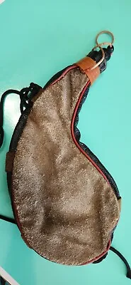 Vintage Spanish Bota Bag Wine Water 1 Liter Canteen Rugged Leather Decor Only • $17