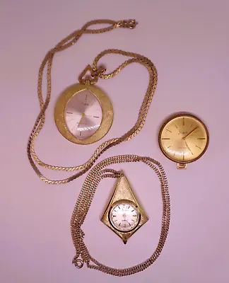 Sheffield Wind Up Pendant Necklace Watch Lot For Repair Parts • $16.99