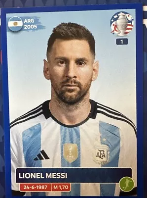 Lionel Messi #ARG19 Blue Parallel Sticker 2024 Panini Copa America • $24.99